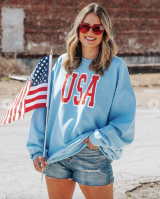 USA Sweatshirt in University Blue