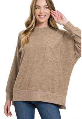 She Soft and Cute Sweater in Mocha