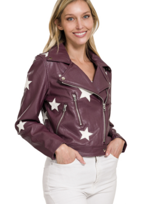 A Star Is Born Jacket in Burgundy