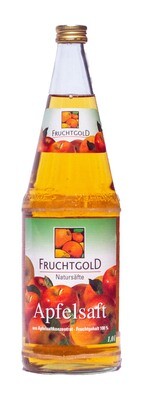 Fruchtgold Apfelsaft klar (6 x 1 Liter Glas)