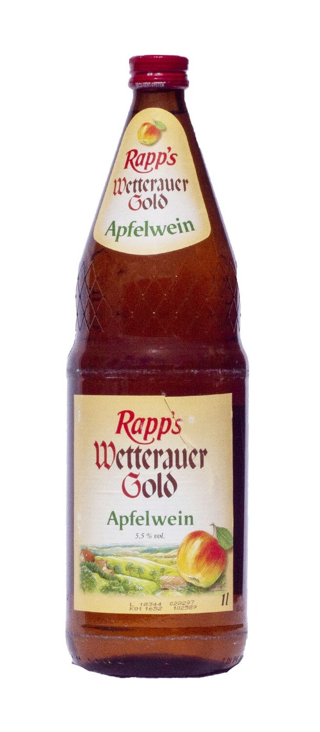 Rapp's Wetterauer Gold Apfelwein (6 x 1 Liter Glas)