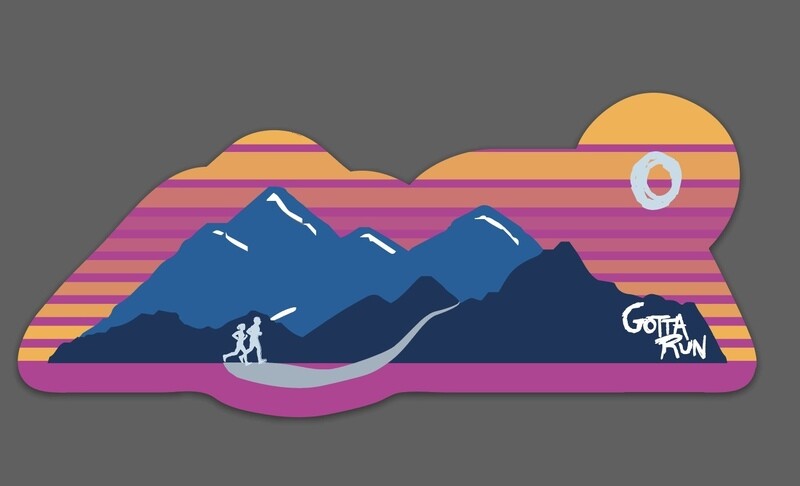 Gotta Run Lifestyle Mountain Sunset Runner sticker