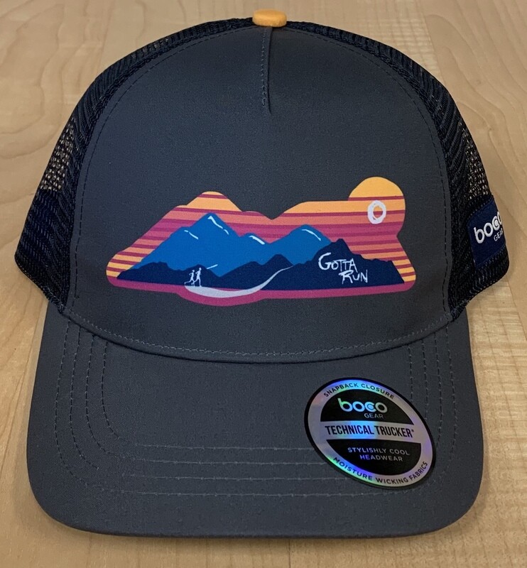 Gotta Run Lifestyle Grey Shaped Logo technical trucker