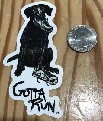 Gotta Run Lifestyle Black Dog Sticker