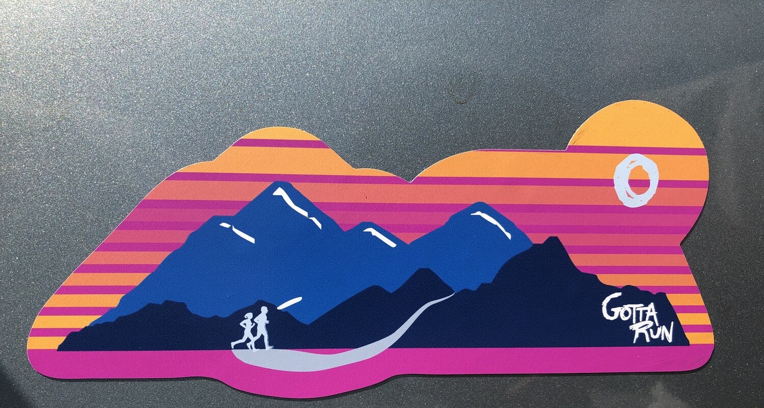 Gotta Run Lifestyle Mountain Sunset Runner magnet