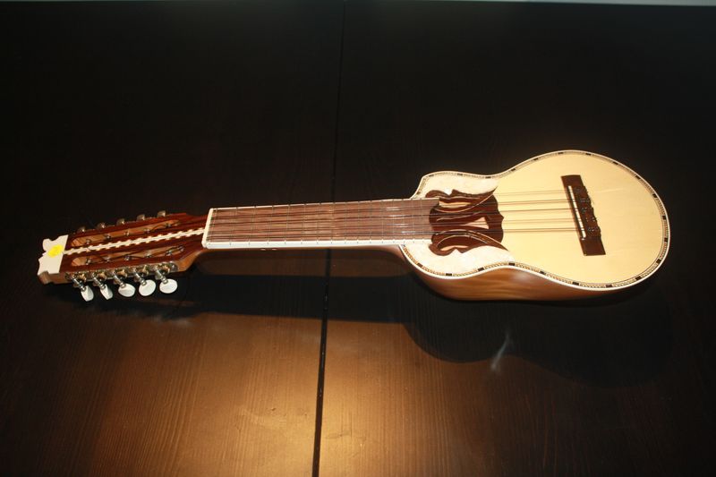 B42 - Charango Boliviano w/carved and handpainted natives and llama B42 - Charango Boliviano w/carved and handpainted natives and llama