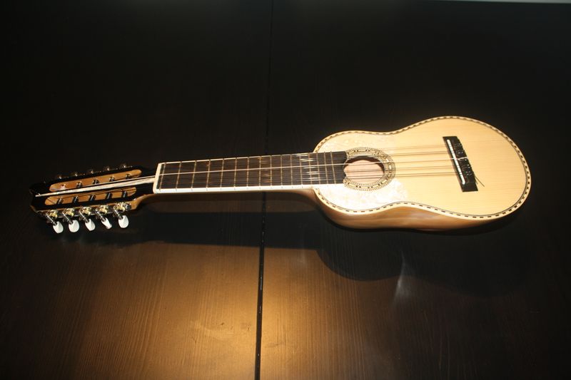 B41 - Bolivian Charango w/carved natives and llama