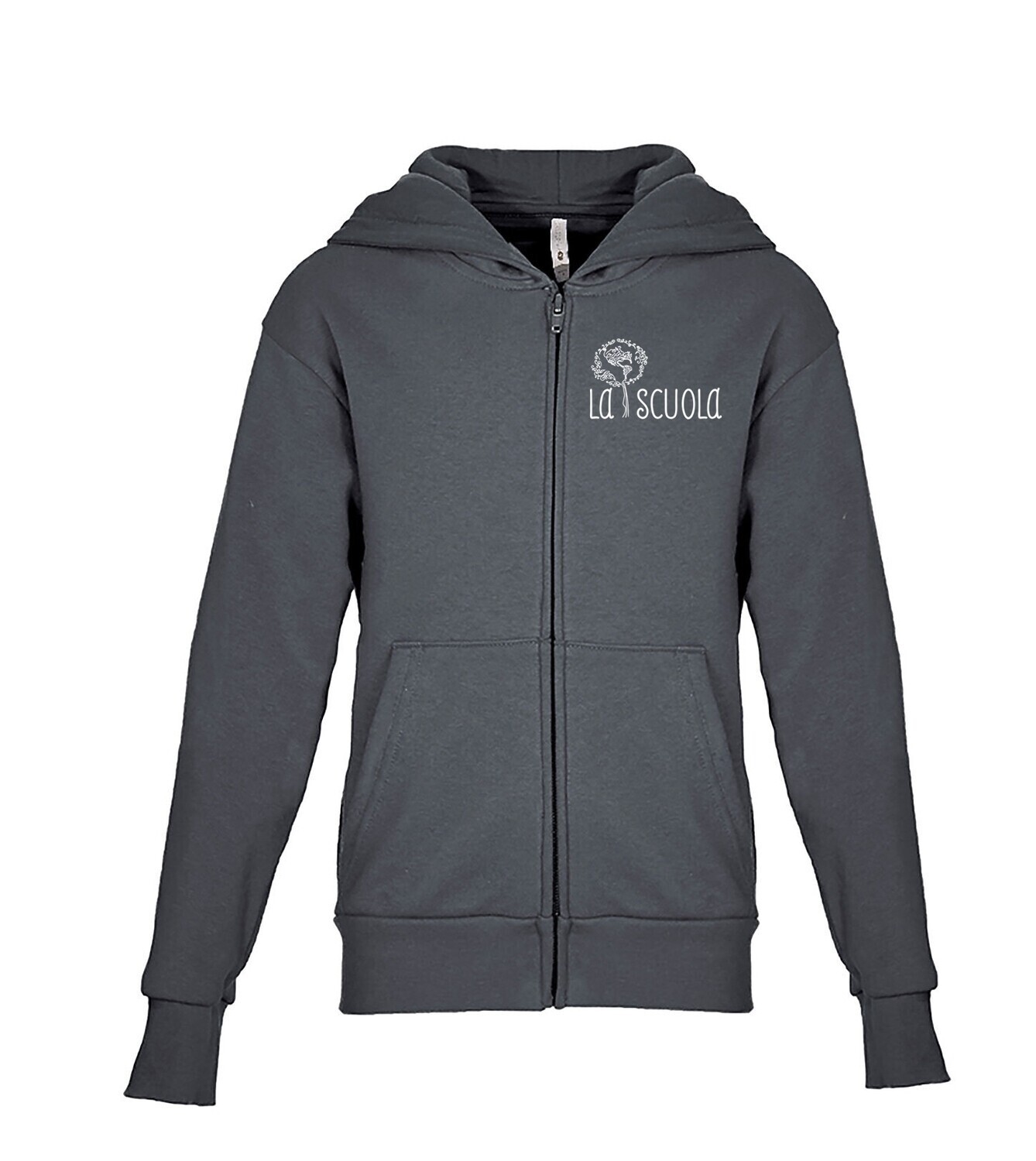 Toddler Lightweight Special Blend Raglan Zip Hood, Size: XS, Color: Heavy Metal Gray
