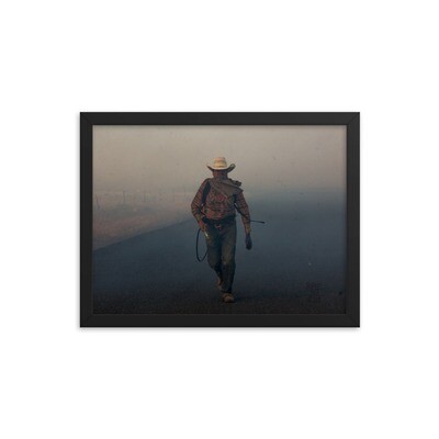 &quot;Rancher-Firefighter&quot; Framed poster, Size: 12×16