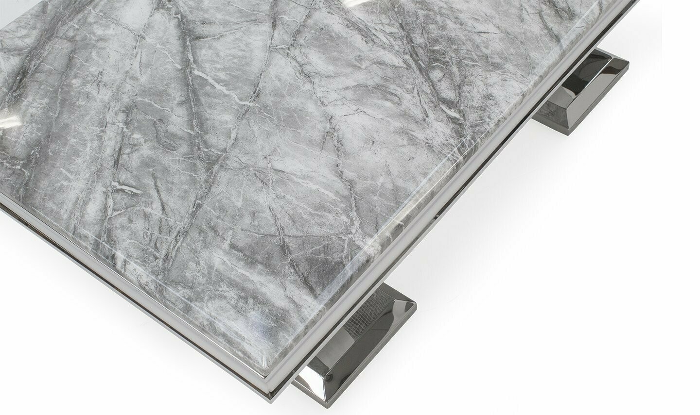 130cm Xena Grey Marble Coffee Table