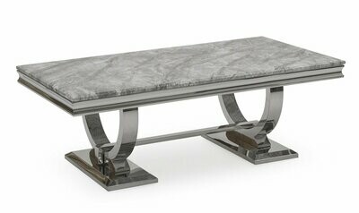 120cm Giovanna Grey Marble Coffee Table