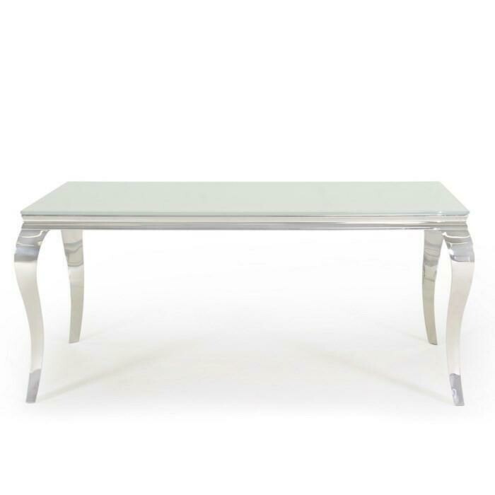 Laveda 150cm White Glass Dining Table