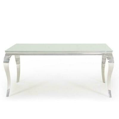 Laveda 160cm White Glass Dining Table