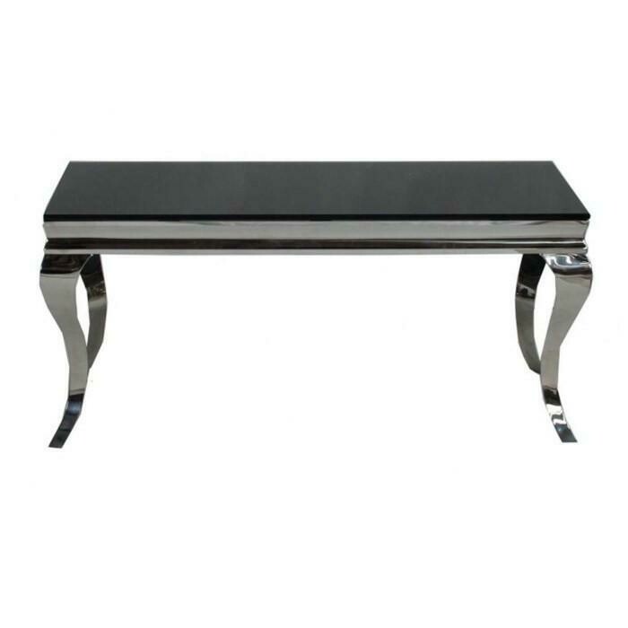 Laveda 160cm Black Glass Dining Table