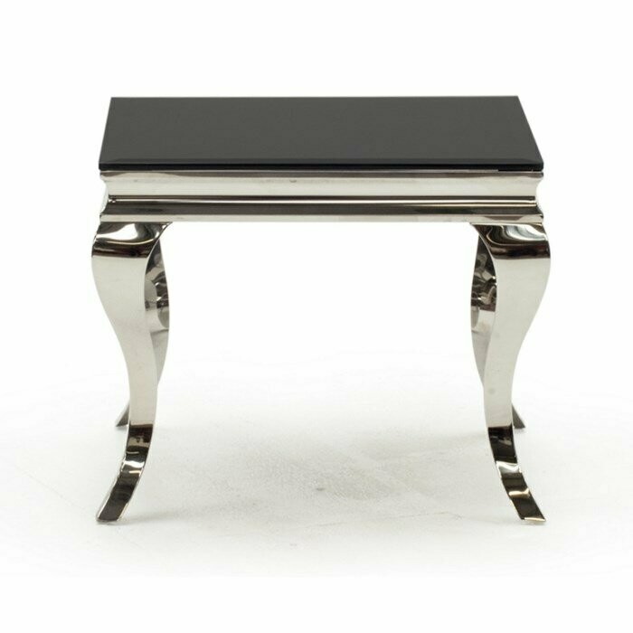 Laveda Black Glass End Table