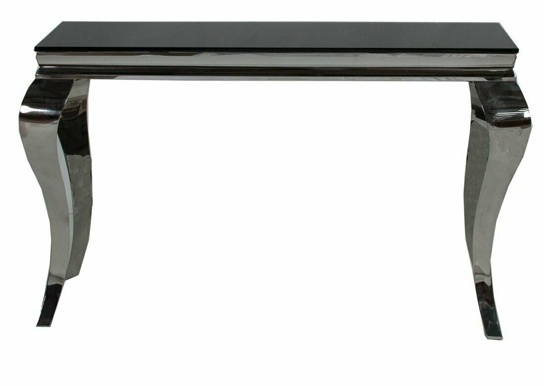 Laveda 120cm Black Glass Console Table