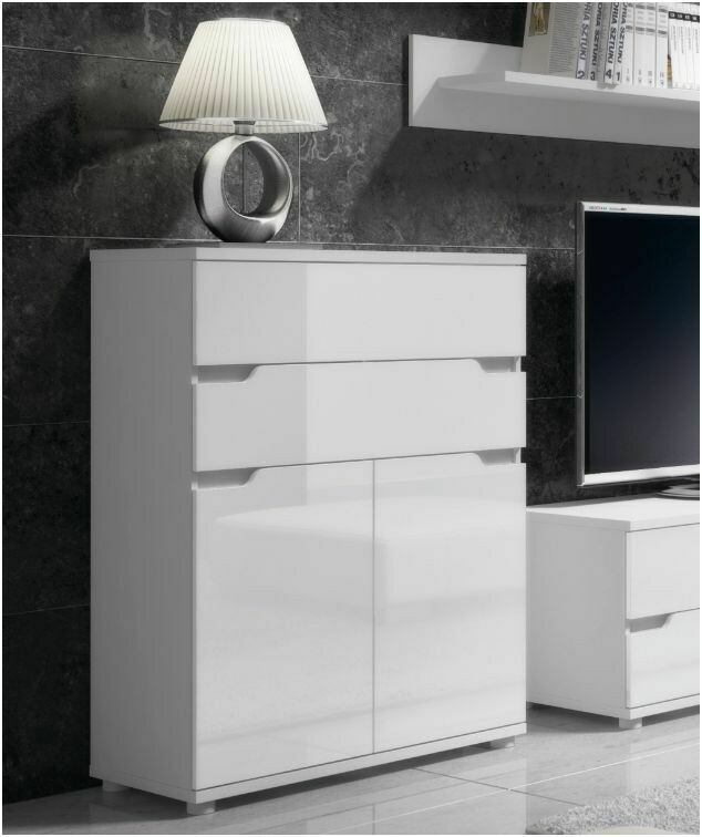 Amalfi White  Gloss Compact Sideboard