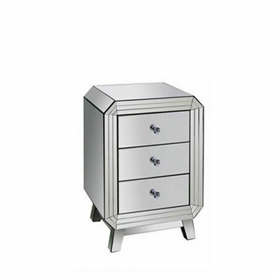 Artisan Mirrored Glass Bedside Cabinet