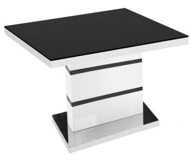 Alderley Black High Gloss with Black Painted Glass Top Lamp Table
