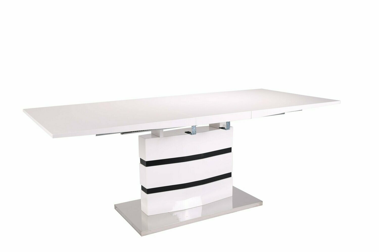 Lyon White High Gloss Extending Dining Table