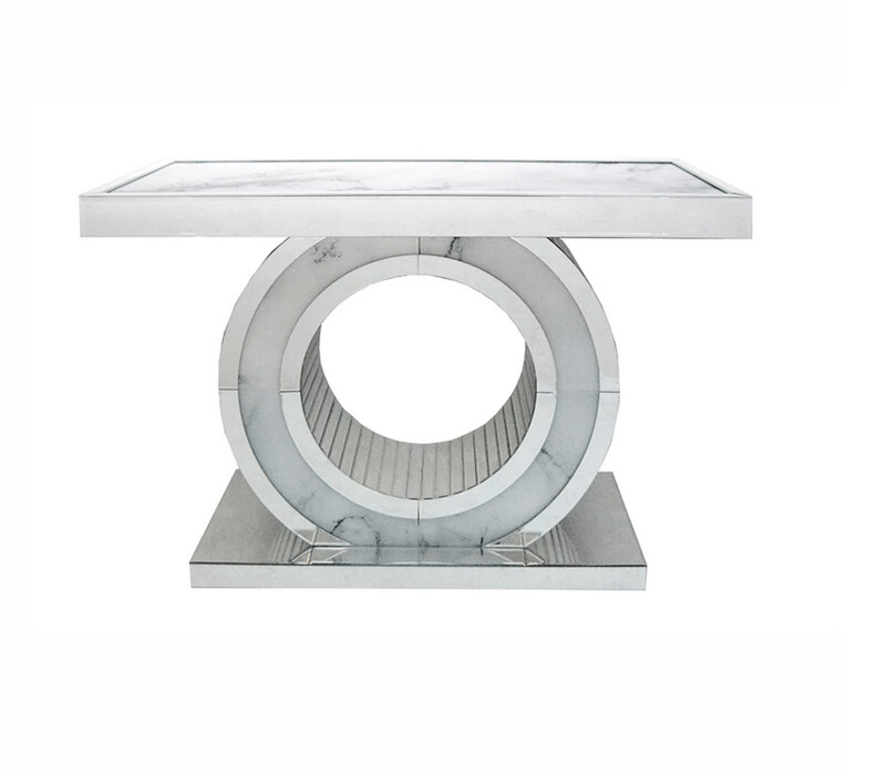 Valeria Marble Mirrored Console Table Valeria Marble Mirrored Console Table