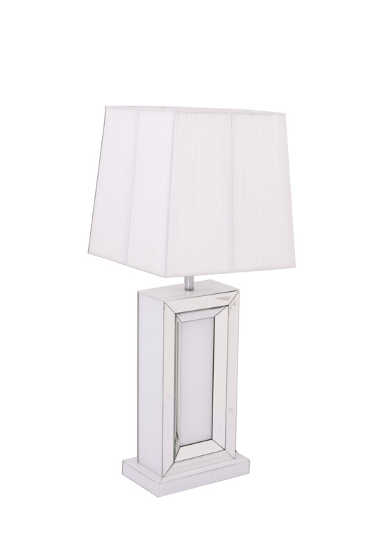 Paris White Glass Mirrored Glass Table Lamp Paris White Glass Mirrored Glass Table Lamp