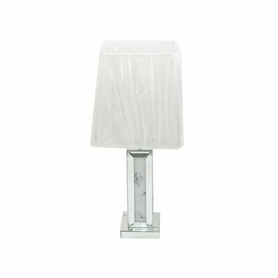 Valeria Mirrored Marble Glass Table Lamp