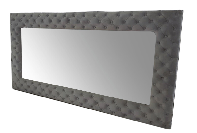 Chesterfield Grey Velvet Mirror Chesterfield Grey Velvet Mirror