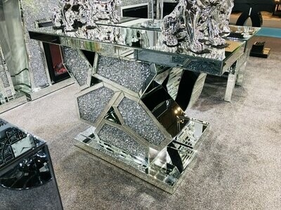 Autumn Diamond Crush Mirrored Console Table