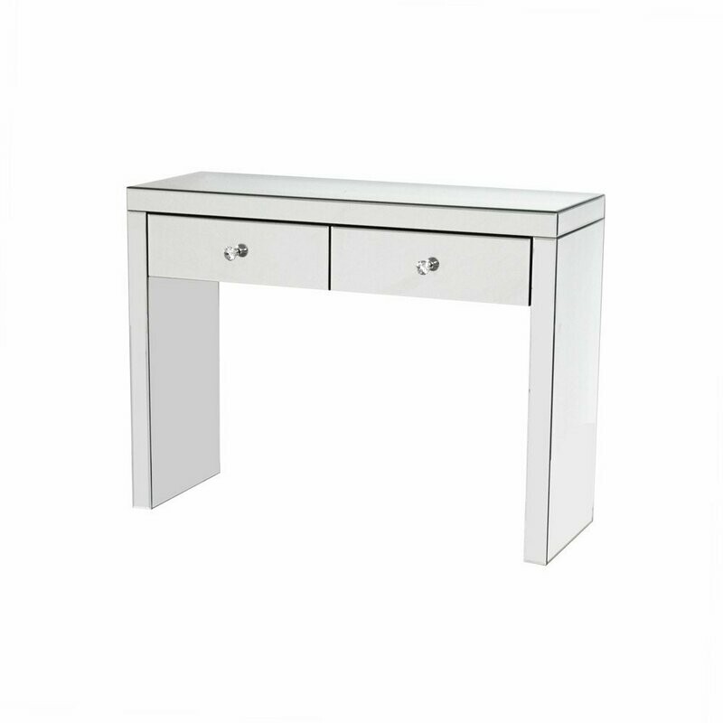 Yasmina Mirrored Glass Console Dressing Table Yasmina Mirrored Glass Console Dressing Table