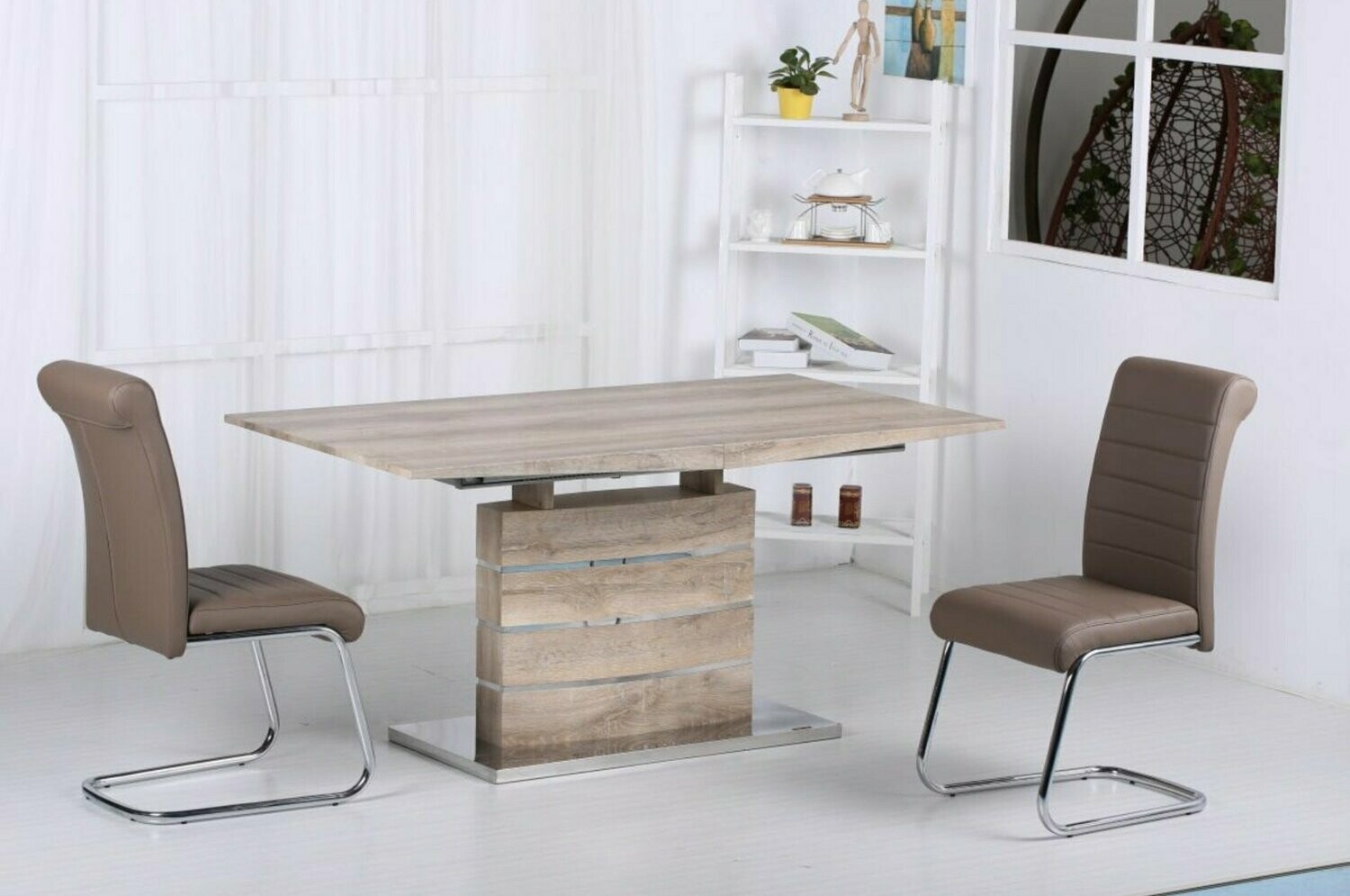 Libra Extending Natural Oak Effect 160cm Dining Table