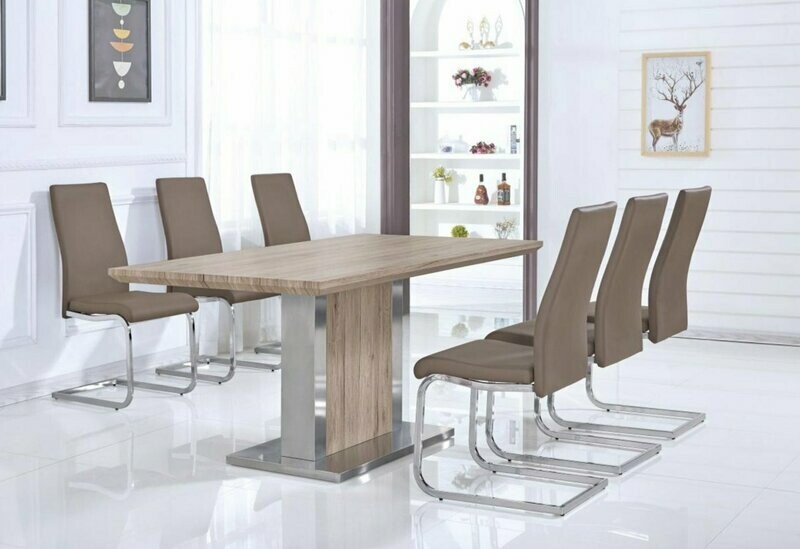 Belmont Natural Oak Effect 160cm Dining Table