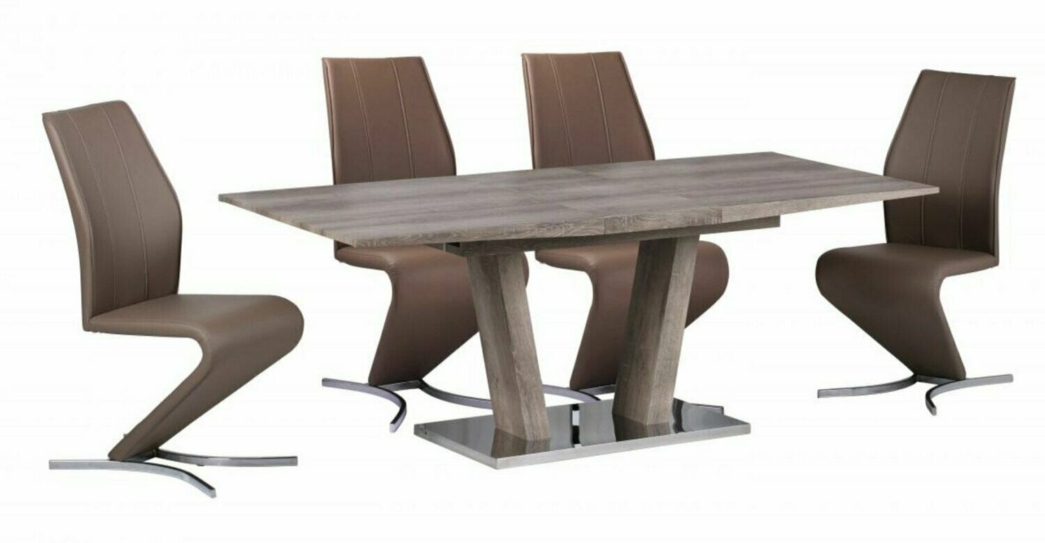 Swiss Extending Natural Oak Effect 160cm Dining Table
