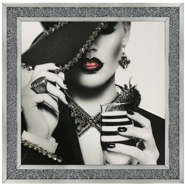 Italia 010 Mixed Media Mirror Frame Wall Art 40cm x 40cm
