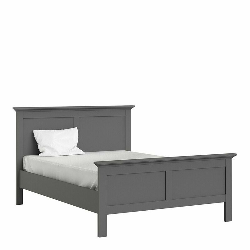 Paris Louvre Double Bed Grey Wood