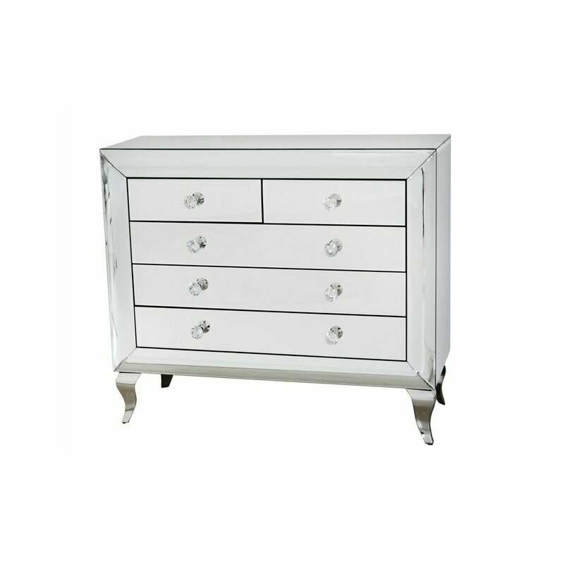 Laurene Curved Mirror Chest of Drawers Laurene Curved Mirror Chest of Drawers