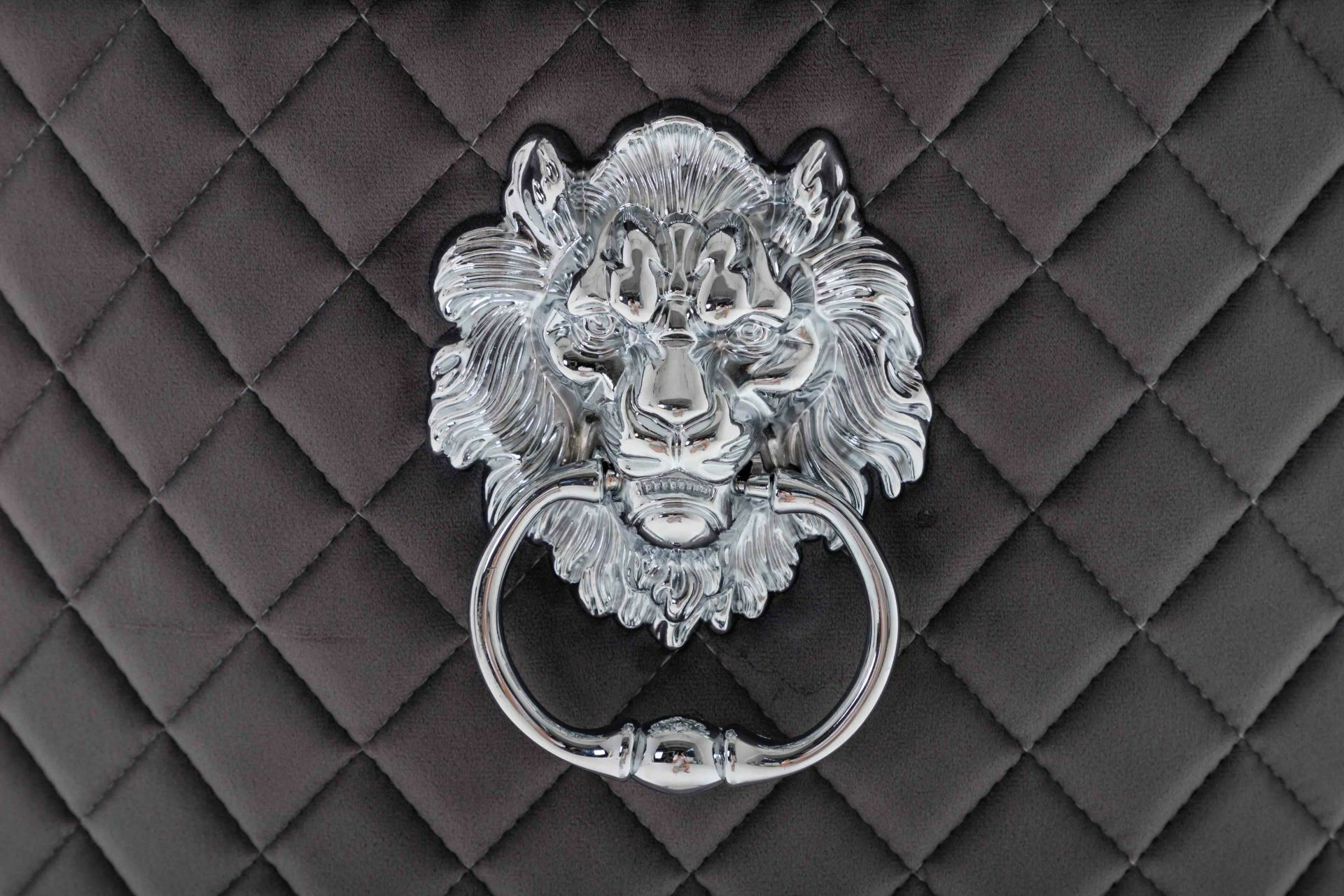 Aventus 180cm Grey Marble & Abbey Lion Dining Table Set