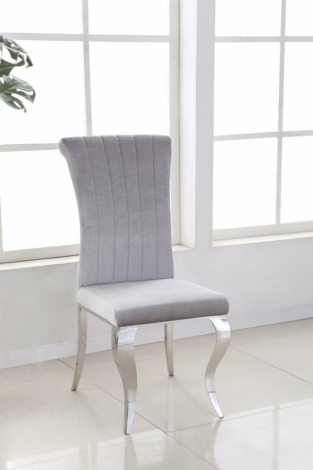 Nicole Grey Velvet Dining Chair