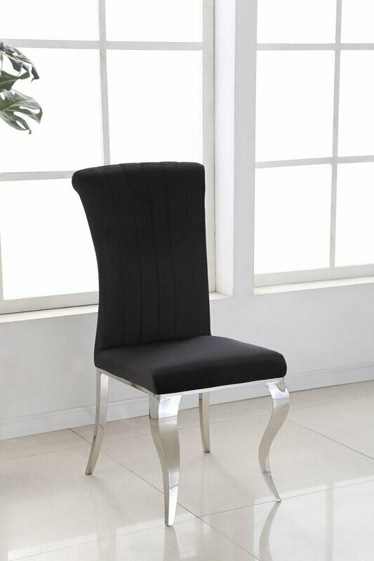 Nicole Black Velvet Dining Chair