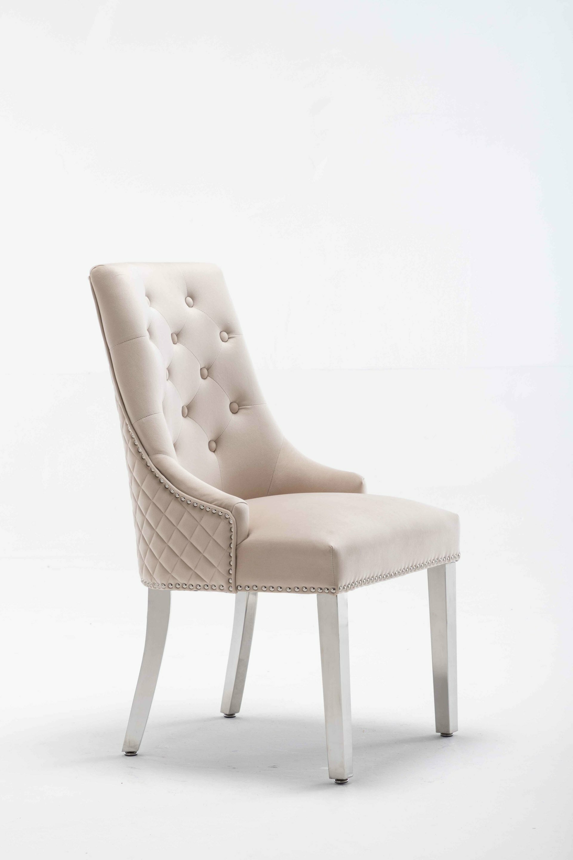 Velvet Dining Chairs With Knocker : Knightsbridge Cream Velvet Knocker ...