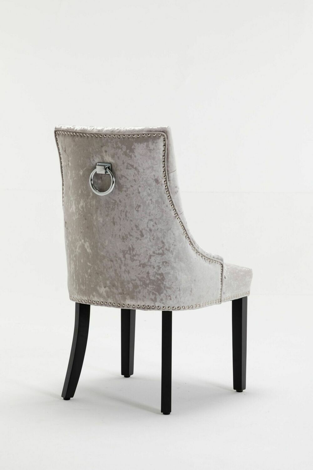 Canterbury Silver Crushed Velvet Knockerback Dining Chair