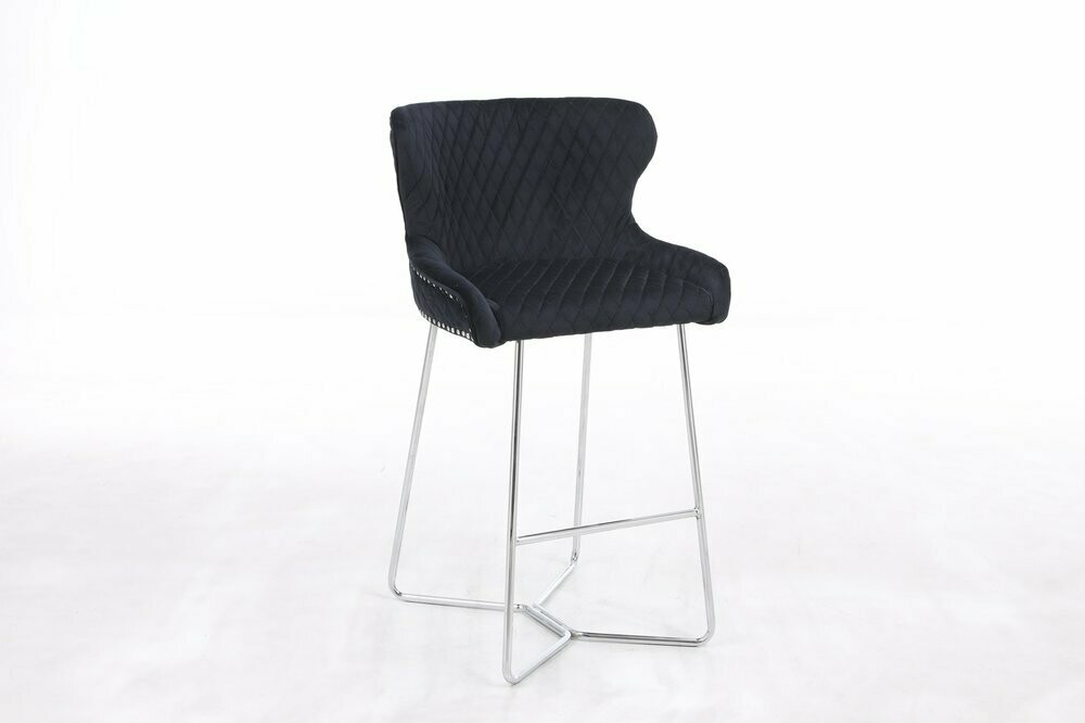 Tokyo Black Velvet Bar Stool