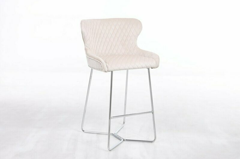 Tokyo Mink Velvet Bar Stool