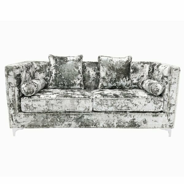 Dallas Silver Lustro 2 Seater Sofa Dallas Silver Lustro 2 Seater Sofa