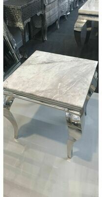 Laveda Light Grey Marble End Table