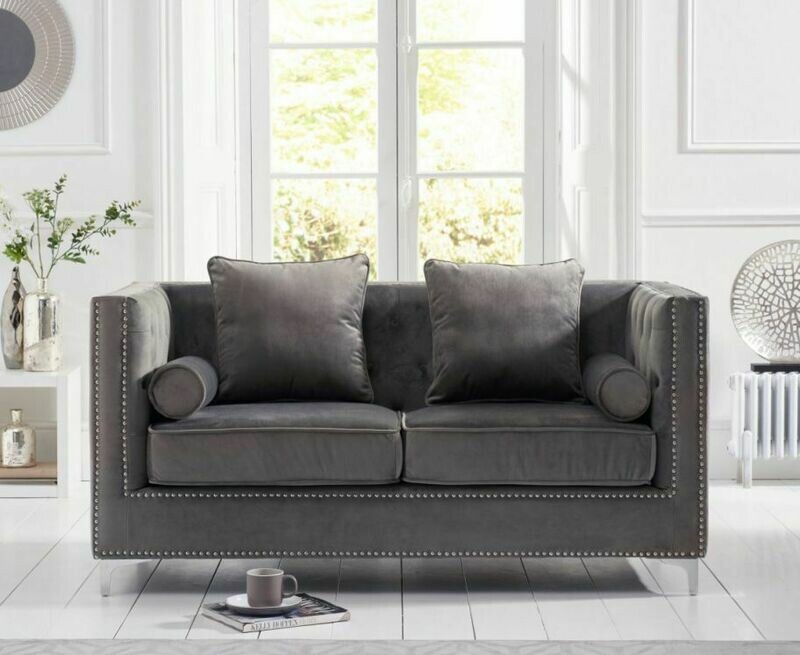 Wessex Grey Plush 2 Seater Sofa