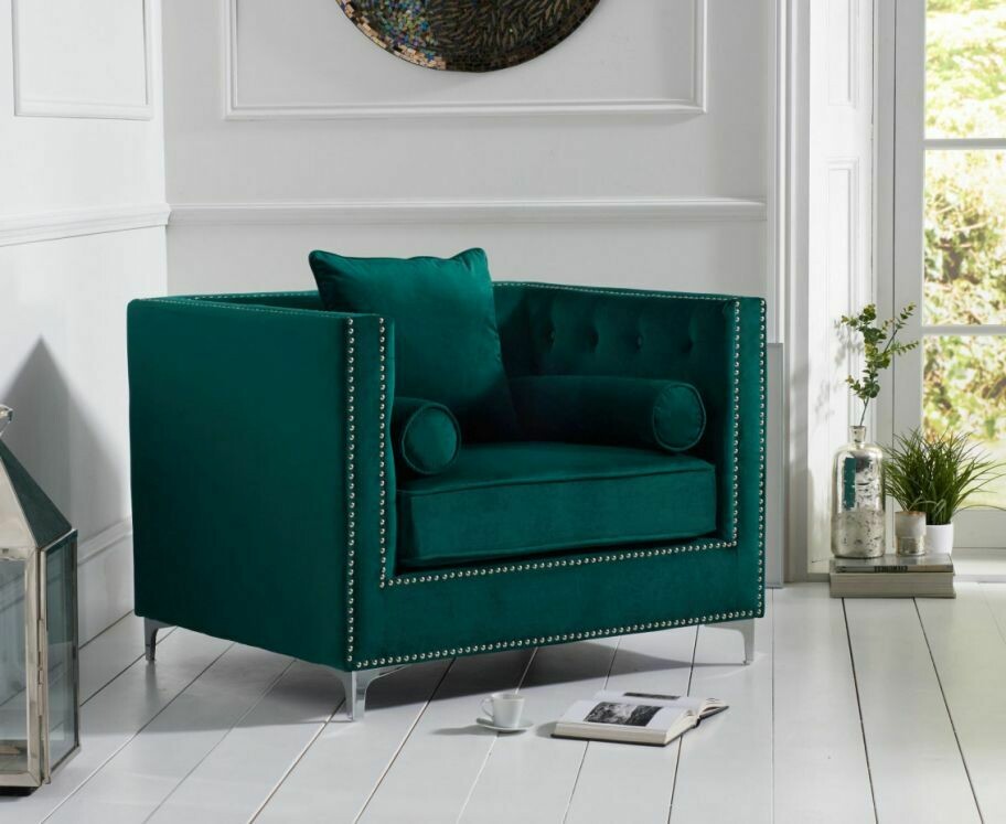 Wessex Green Plush Armchair