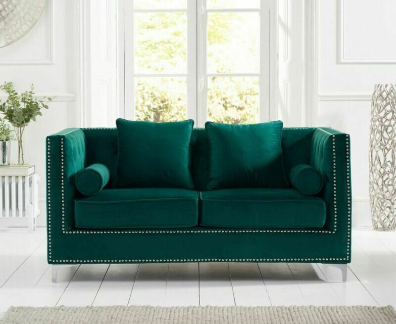 Wessex Green Plush 2 Seater Sofa
