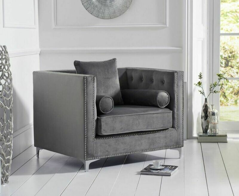 Wessex Grey Plush Armchair