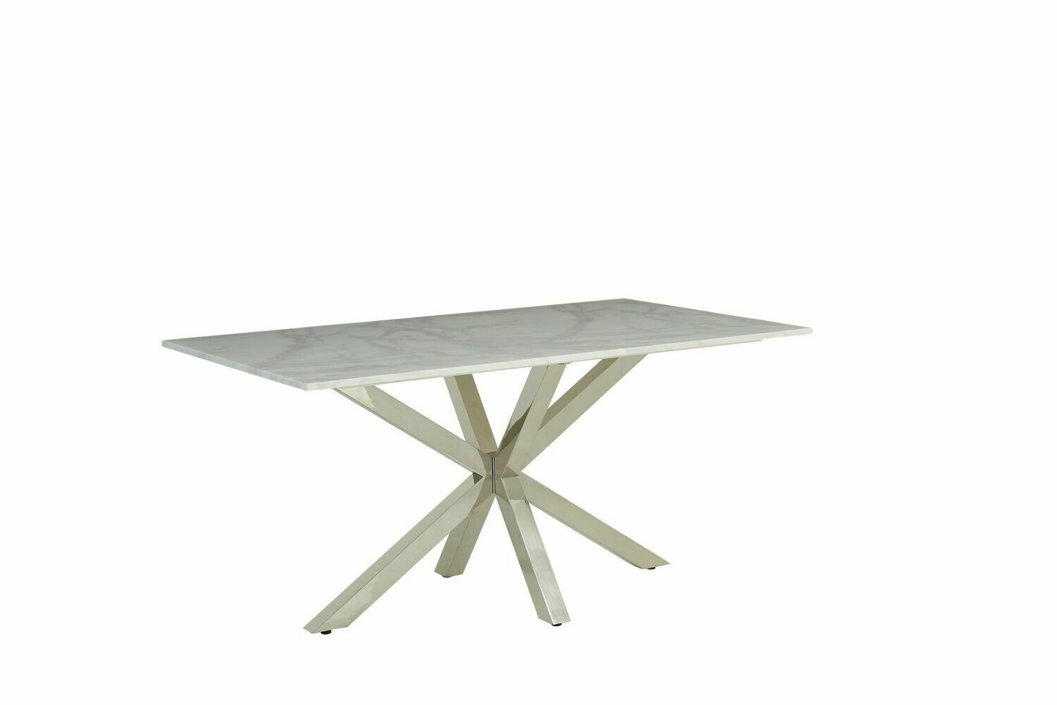 Monaco 160cm White Marble Dining Table